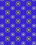 Blue White Geometric Floral Medallion Rug
