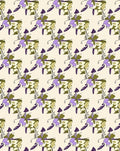 Lavender Purple Botanical Outline Rug