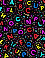 Alphabet Celebration Circleburst Rug
