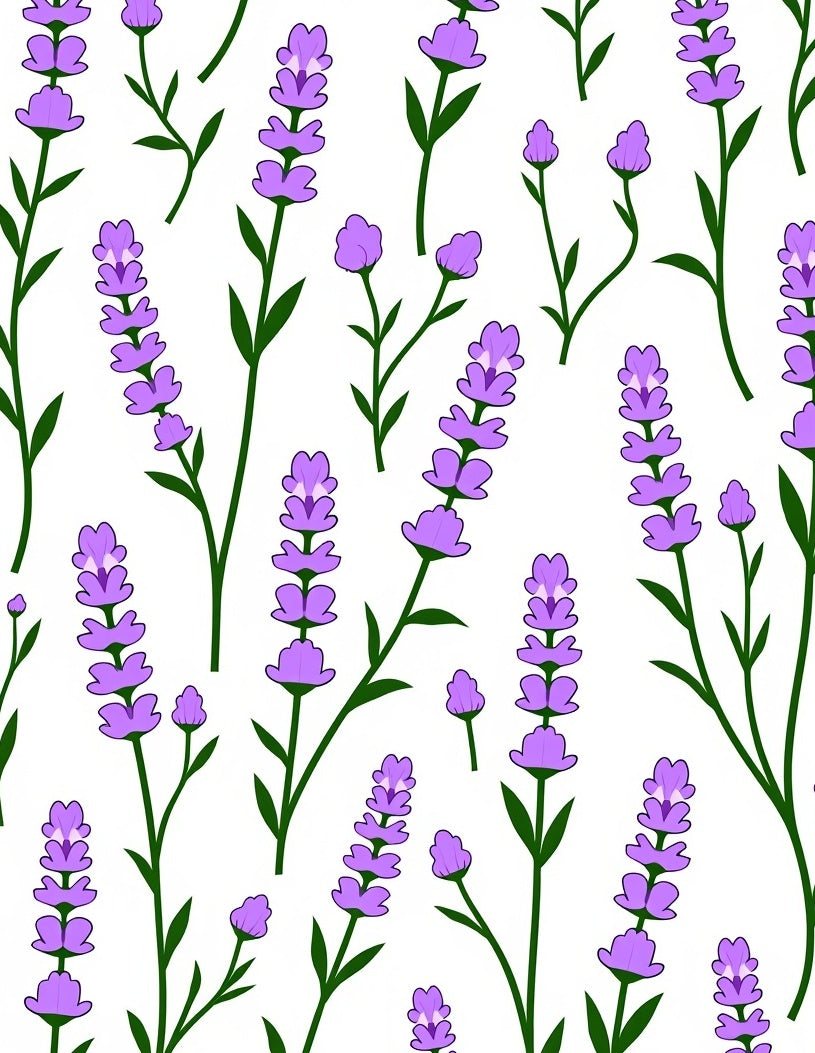 Lavender Floral Botanical Arrangement Rug