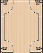 Wooden Court Basketball Net Rug