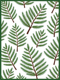 Rustic Evergreen Branch Repeat Rug