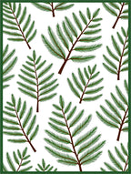 Rustic Evergreen Branch Repeat Rug
