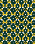Emerald Yellow Floral Repeating Pattern Rug