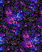 Abstract Purple Pink Swirl Nebula Rug