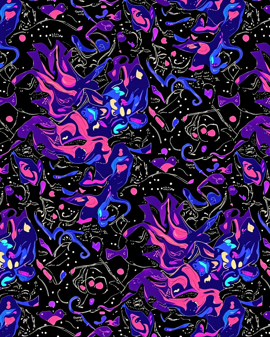 Abstract Purple Pink Swirl Nebula Rug