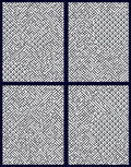 Modern White Black Interlocking Line Rug