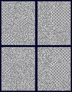 Modern White Black Interlocking Line Rug