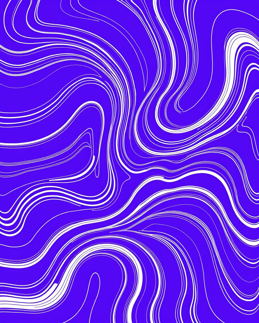 Vibrant White Swirl Amethyst Rug