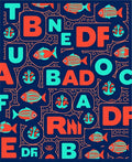 Coral Fish Alphabet Collage Rug