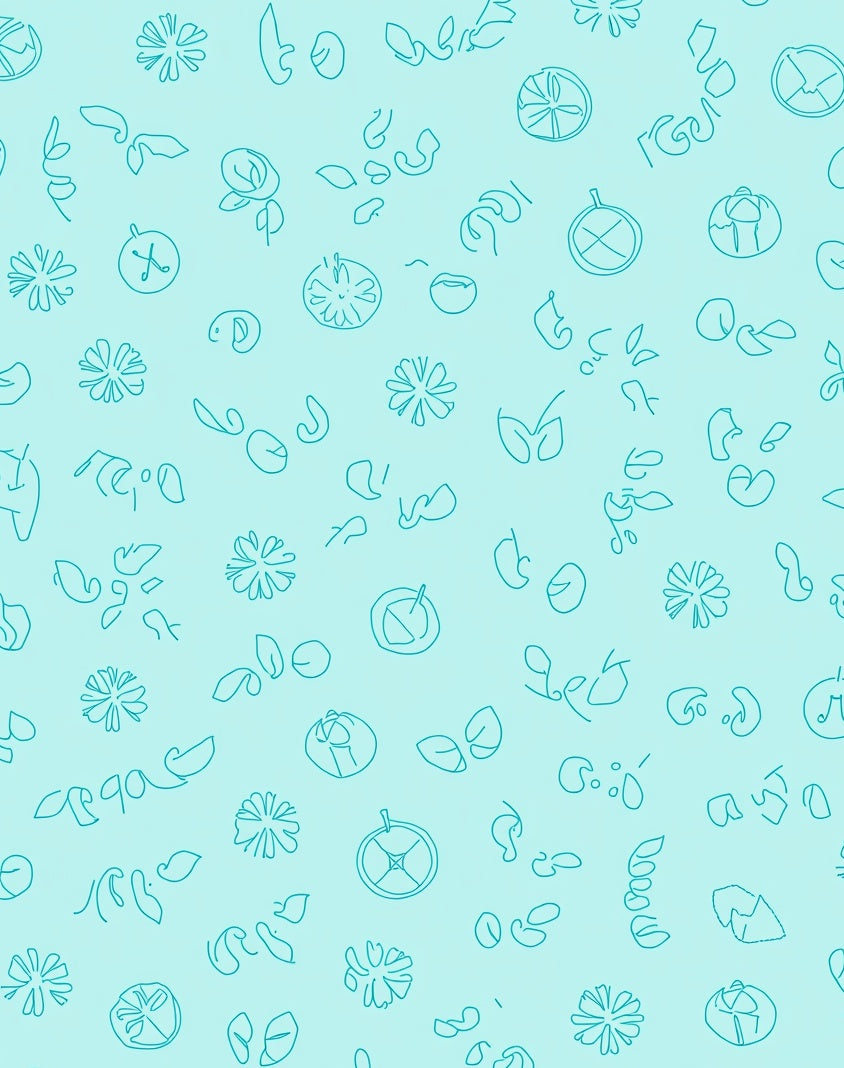 Teal Floral Scatter Oval Accents Rug