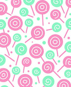 Pink Mint Swirl Lollipop Repeat Rug