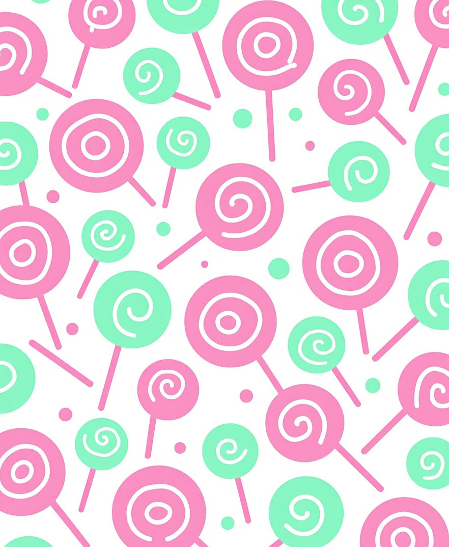 Pink Mint Swirl Lollipop Repeat Rug