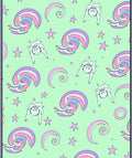 Pastel Rainbow Snail Stars Swirl Rug