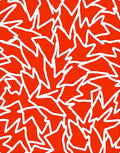Bold Orange Jagged Interruption Rug