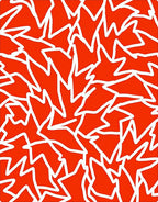 Bold Orange Jagged Interruption Rug