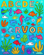 Alphabet Ocean Pals Rug