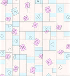 Pastel Alphabet Grid Game Rug