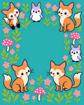 Whimsical Foxes And Forest Friends Rug