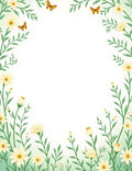 White Daisy Garden Butterfly Accent Rug