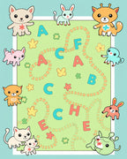 Cute Animals Alphabet Playful Rug