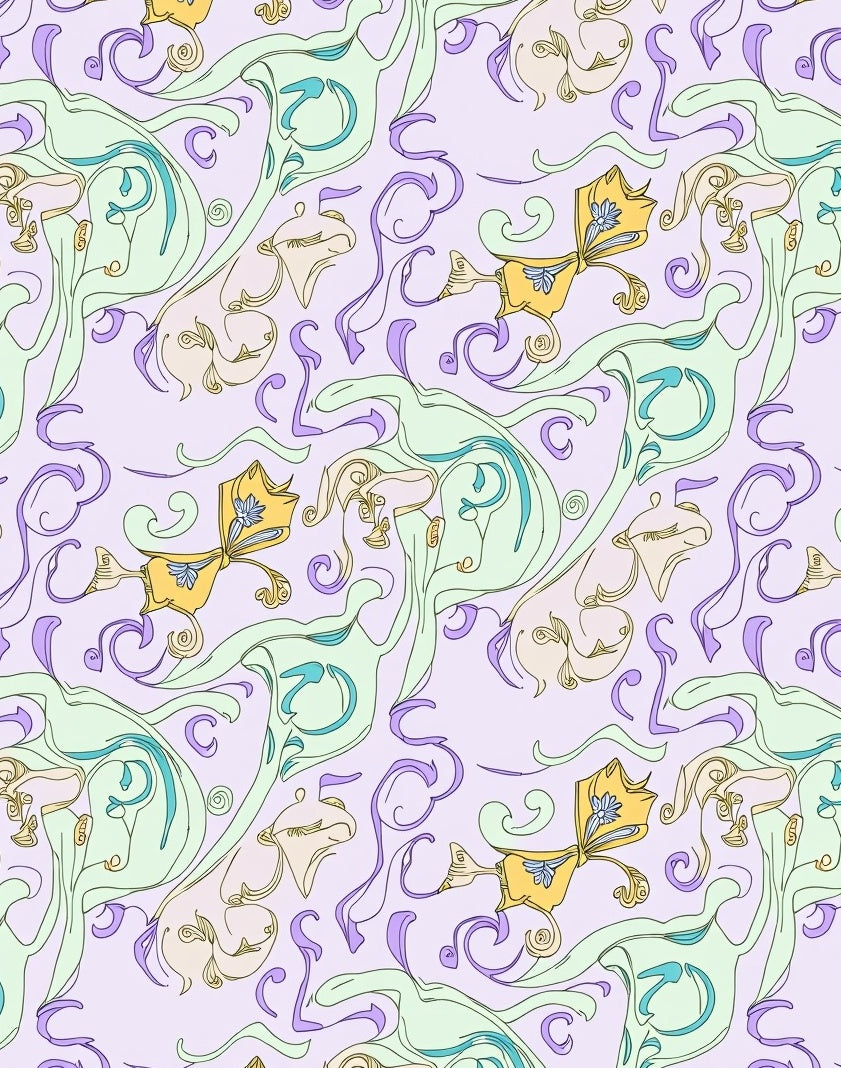 Whimsical Yellow Butterfly Pastel Swirl Rug