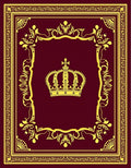 Royal Crimson Gold Crown Medallion Rug