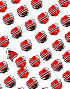 Bold Red Black White Backpack Repeat Rug