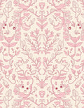 Whimsical Pink Creature Floral Medallion Rug