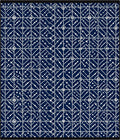Navy White Scattered Diagonal Squares Rug