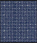 Navy White Scattered Diagonal Squares Rug