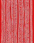 Bold Red White Abstract Stripe Rug