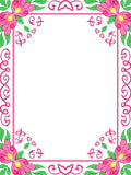 Whimsical Pink Floral Border Medallions Rug