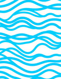 Bright Blue Wavy Lines Rug