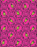 Hot Pink Retro Bottle Motif Rug