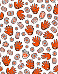 Orange Hand Starburst Stadium Repeat Rug