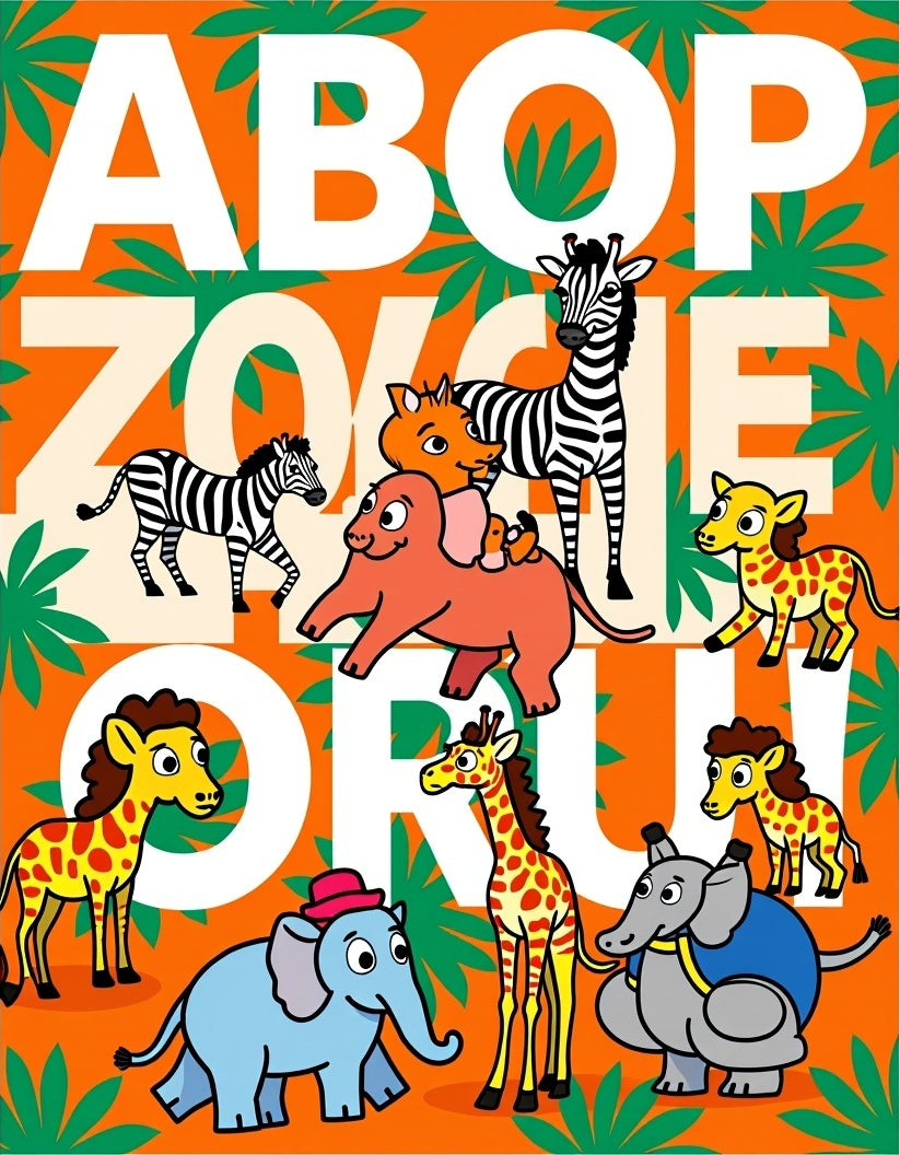 Jungle ABC Safari Animals Fun Rug