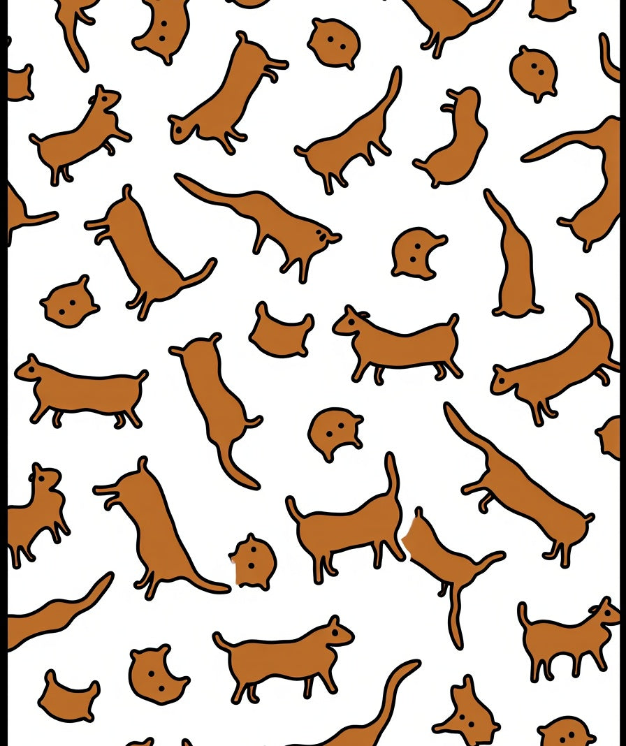 Brown Dog Medley Repeat Rug