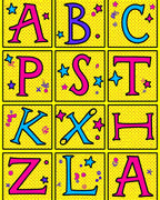 Pop Art Alphabet Medley Rug