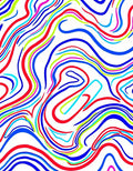 Bright Wavy Stripe Abstract Rug