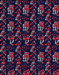 Red White Blue Sailor Motif Repeating Rug