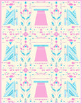 Pastel Geometric Futuristic Abstract Rug