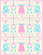 Pastel Geometric Futuristic Abstract Rug