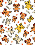 Whimsical Puppy Bone Playful Collage Rug