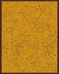 Golden Swirls Flowing Abstract Art Rug