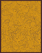 Golden Swirls Flowing Abstract Art Rug