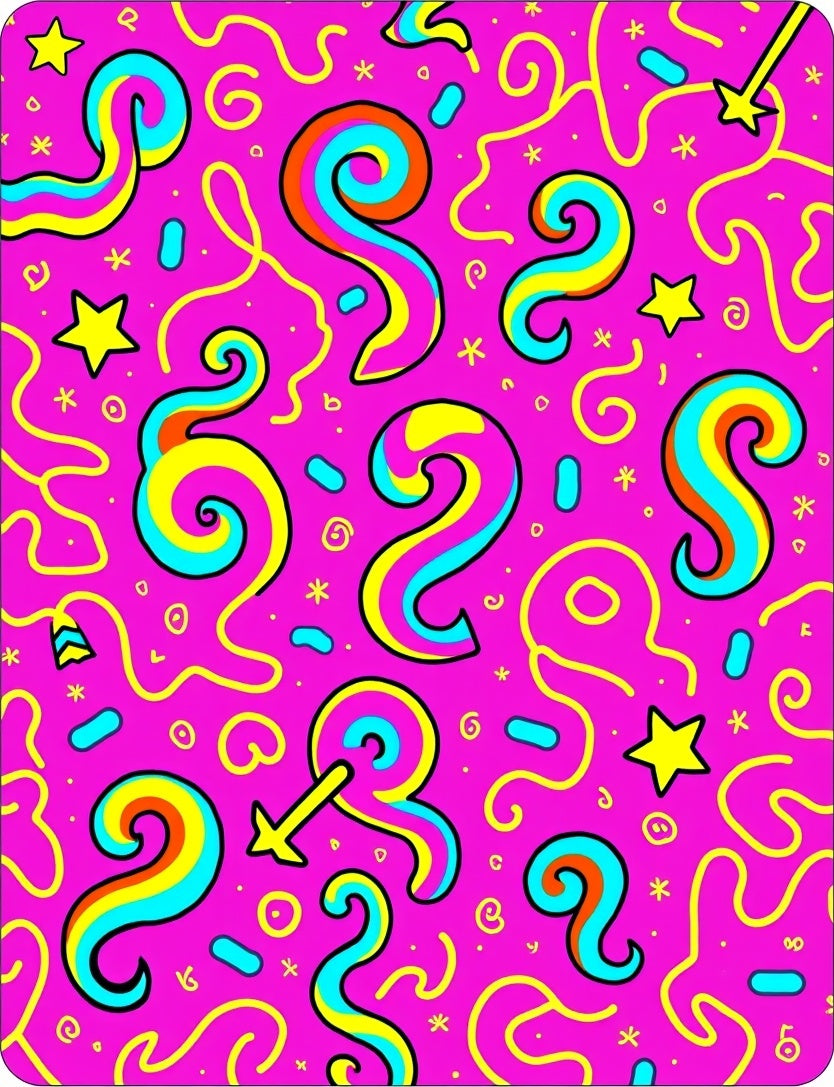 Vibrant Pink Swirl Starburst Rug