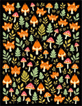 Whimsical Fox and Mushroom Forest Rug