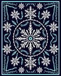 Dark Navy Snowflake Medallion Rug