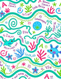 Funky Whimsical Sea Creature Swirls Rug